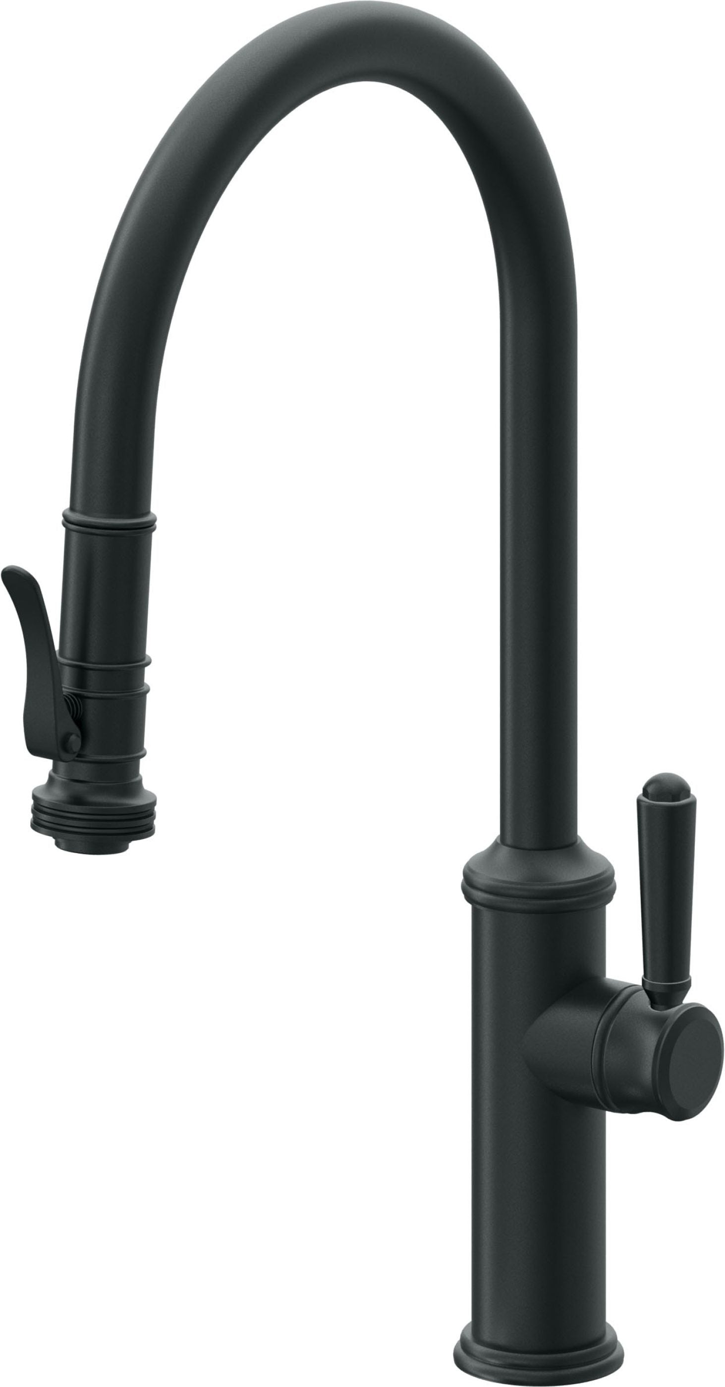 California Faucets Davoli Llave de Cocina Extraíble Tradicional - Surtidor Alto - Carbón