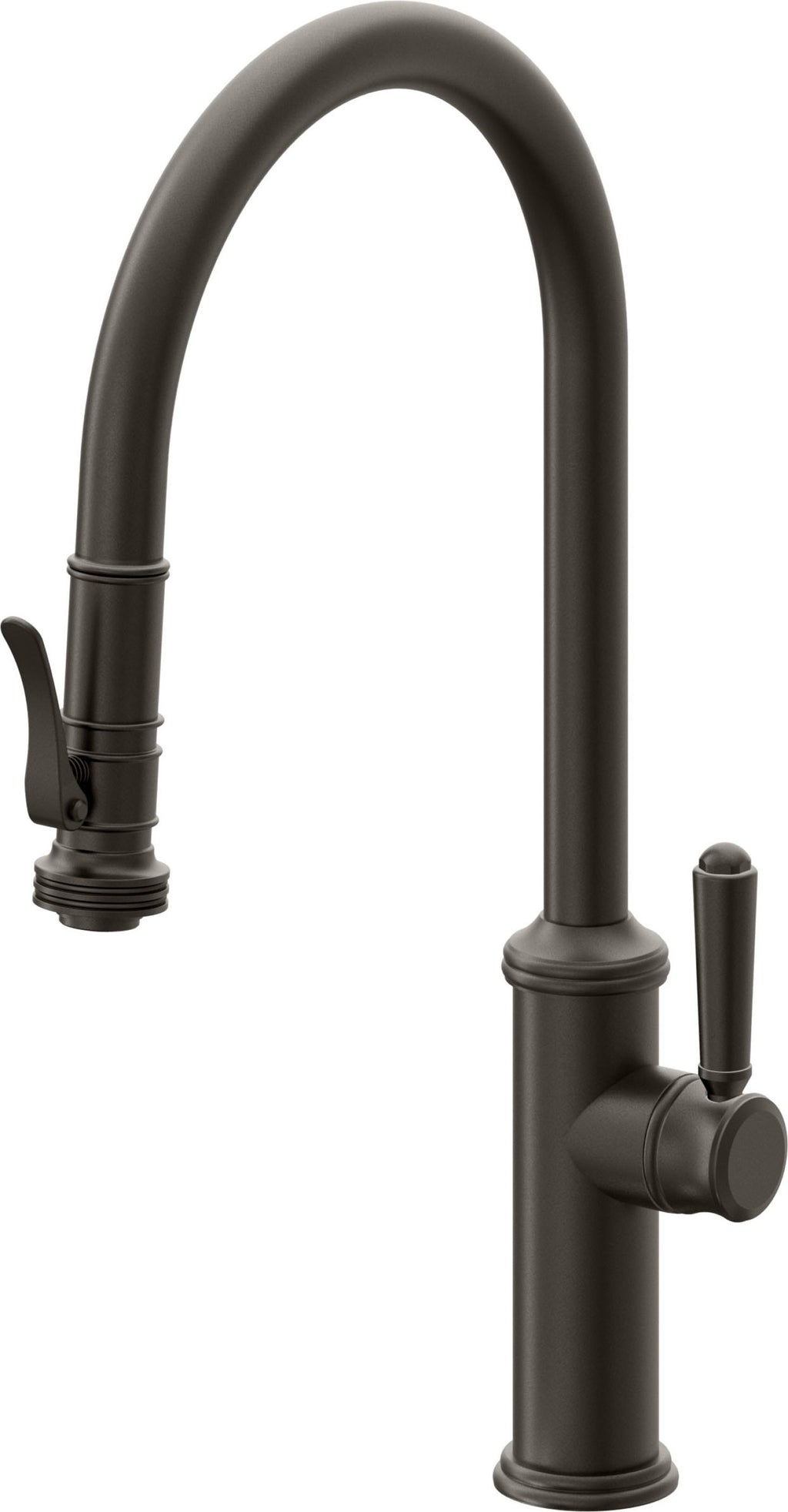 California Faucets Davoli Llave de Cocina Extraíble Tradicional - Surtidor Alto - Bronce Oscuro
