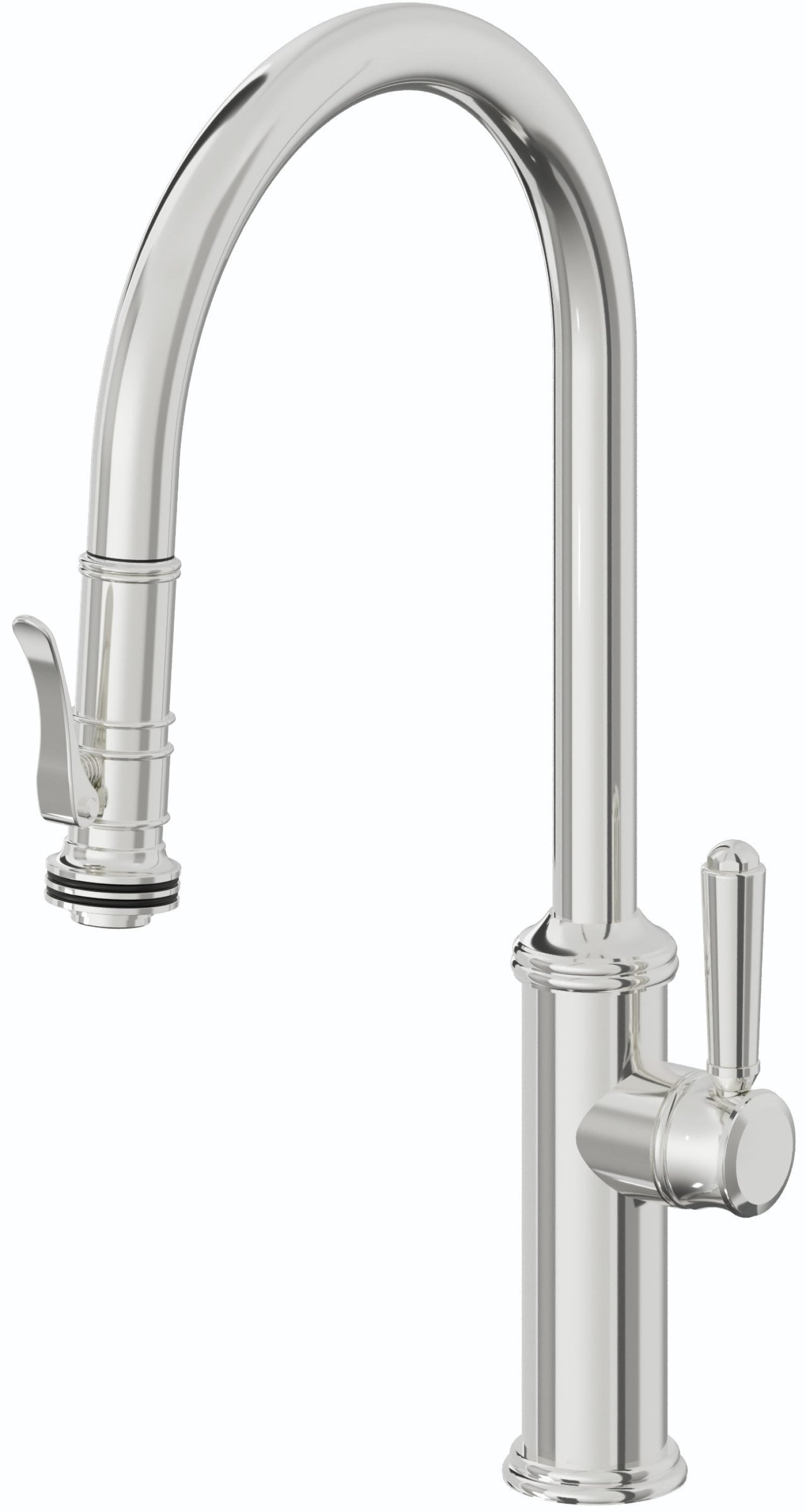 California Faucets Davoli Llave de Cocina Extraíble Tradicional - Surtidor Alto - Cromo Pulido