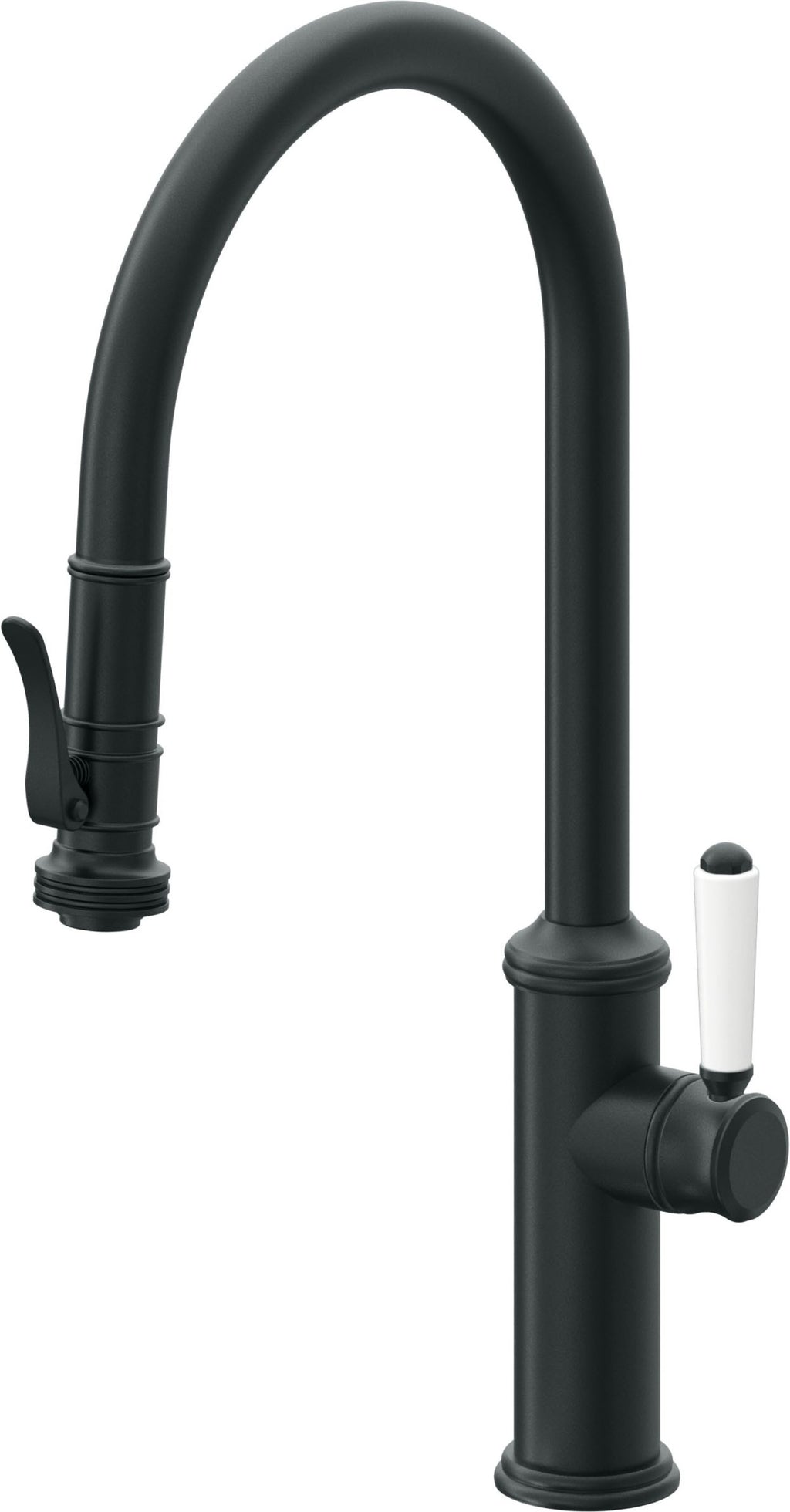 California Faucets Davoli Llave de Cocina Extraíble Tradicional - Surtidor Alto - Carbón