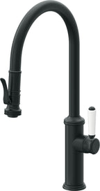 California Faucets Davoli Llave de Cocina Extraíble Tradicional - Surtidor Alto - Carbón