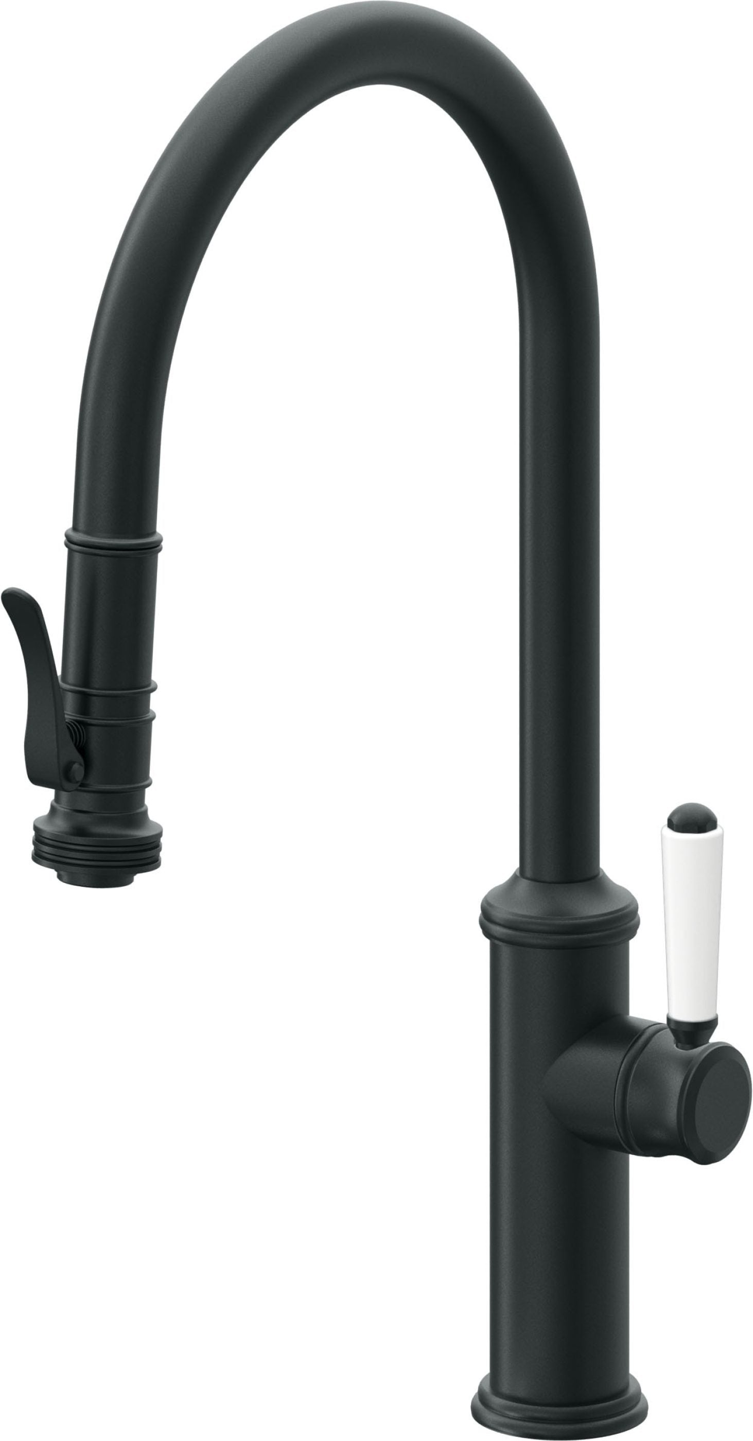 California Faucets Davoli Llave de Cocina Extraíble Tradicional - Surtidor Alto - Carbón