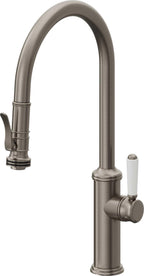 California Faucets Davoli Llave de Cocina Extraíble Tradicional - Surtidor Alto - Grafito