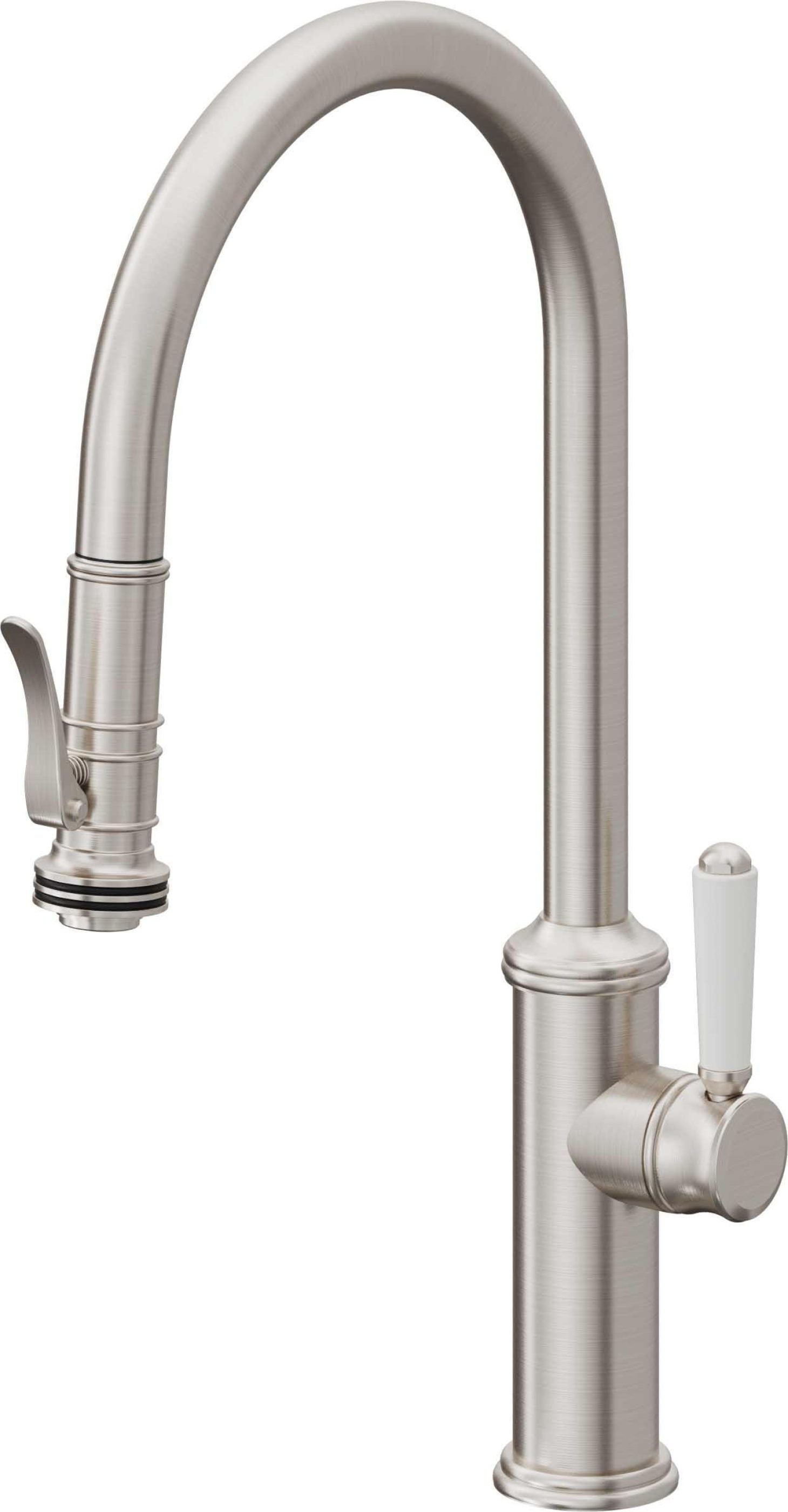 California Faucets Davoli Llave de Cocina Extraíble Tradicional - Surtidor Alto - Acero Inoxidable Ultra
