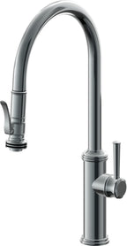 California Faucets Davoli Llave de Cocina Extraíble Tradicional - Surtidor Alto - Níquel Negro