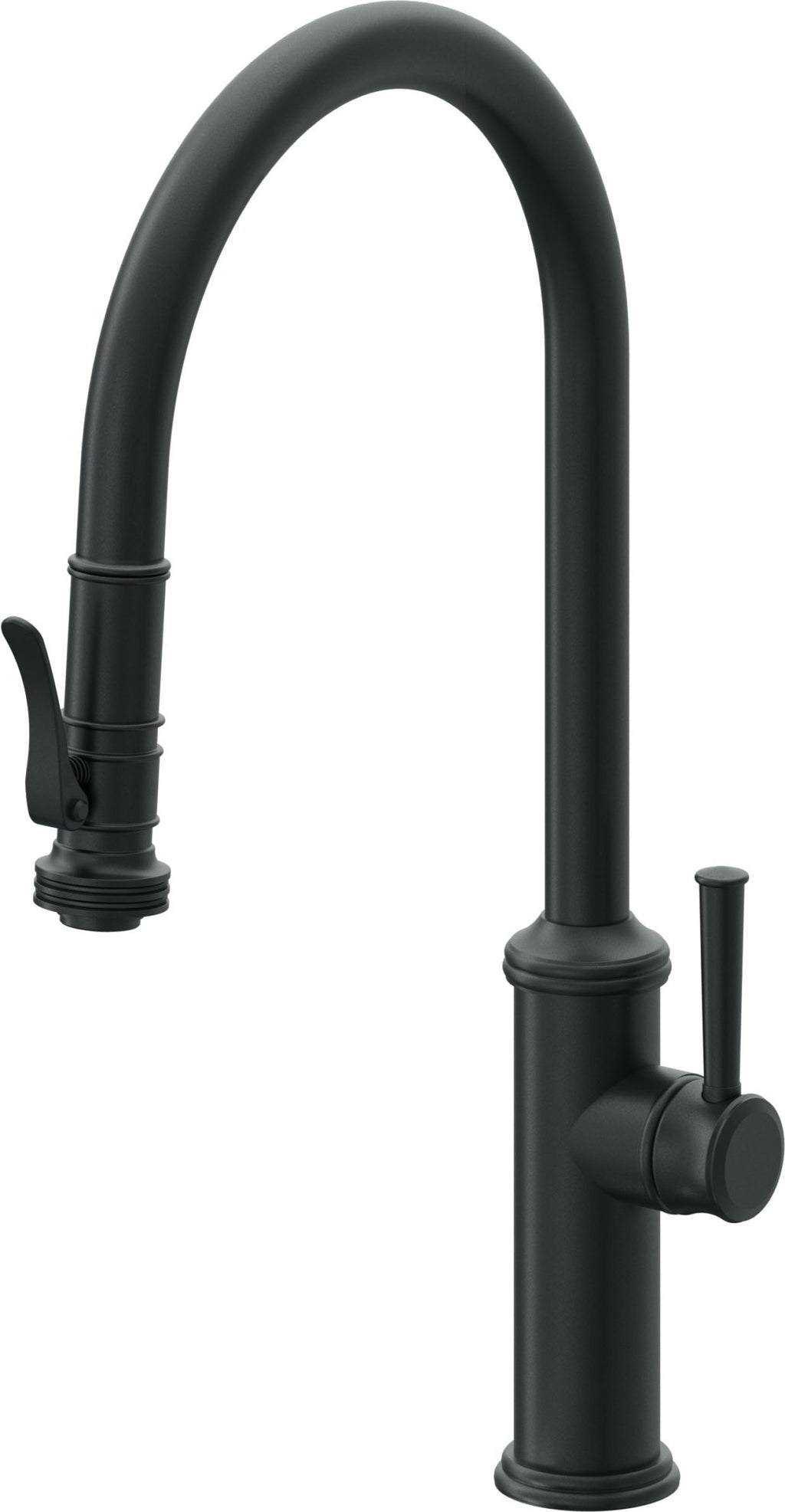 California Faucets Davoli Llave de Cocina Extraíble Tradicional - Surtidor Alto - Carbón