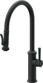 California Faucets Davoli Llave de Cocina Extraíble Tradicional - Surtidor Alto - Carbón