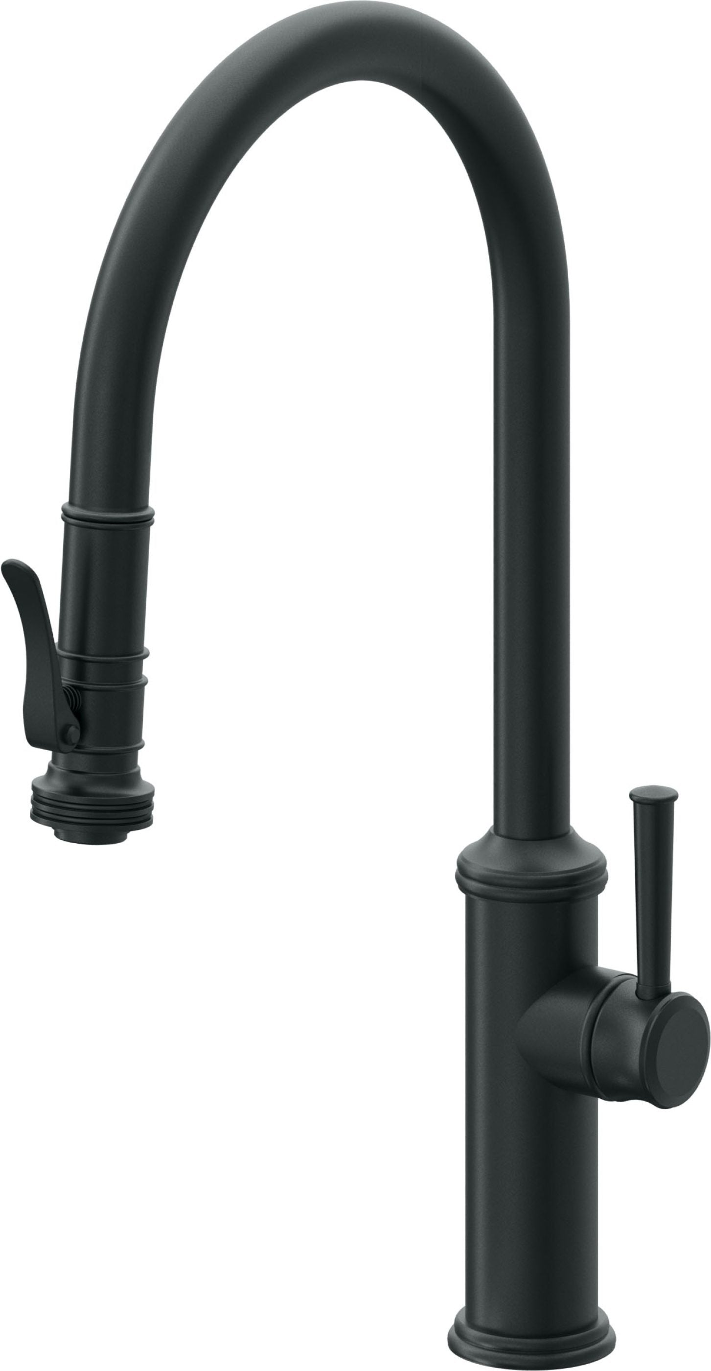 California Faucets Davoli Llave de Cocina Extraíble Tradicional - Surtidor Alto - Carbón