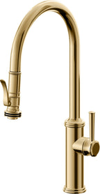 California Faucets Davoli Llave de Cocina Extraíble Tradicional - Surtidor Alto - Oro Francés