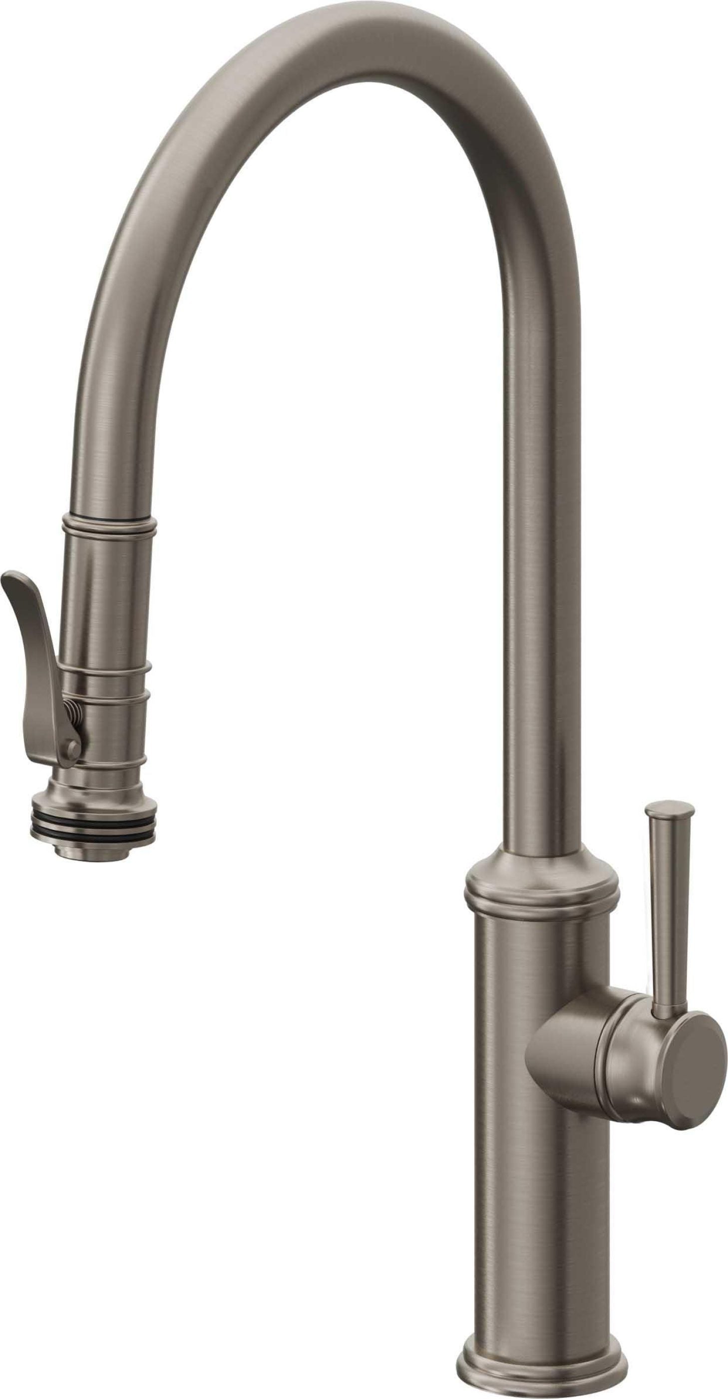 California Faucets Davoli Llave de Cocina Extraíble Tradicional - Surtidor Alto - Grafito