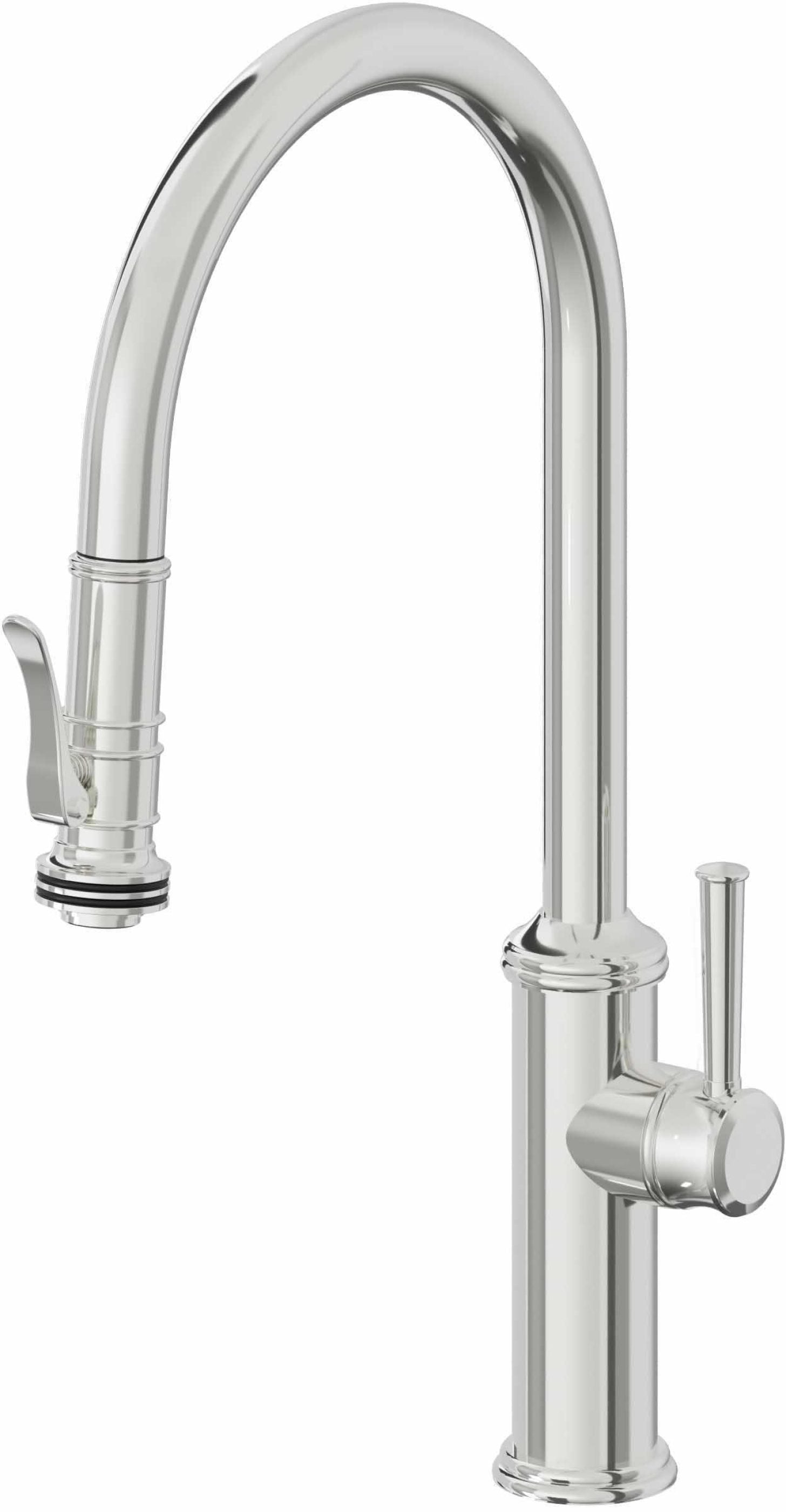 California Faucets Davoli Llave de Cocina Extraíble Tradicional - Surtidor Alto - Cromo Pulido