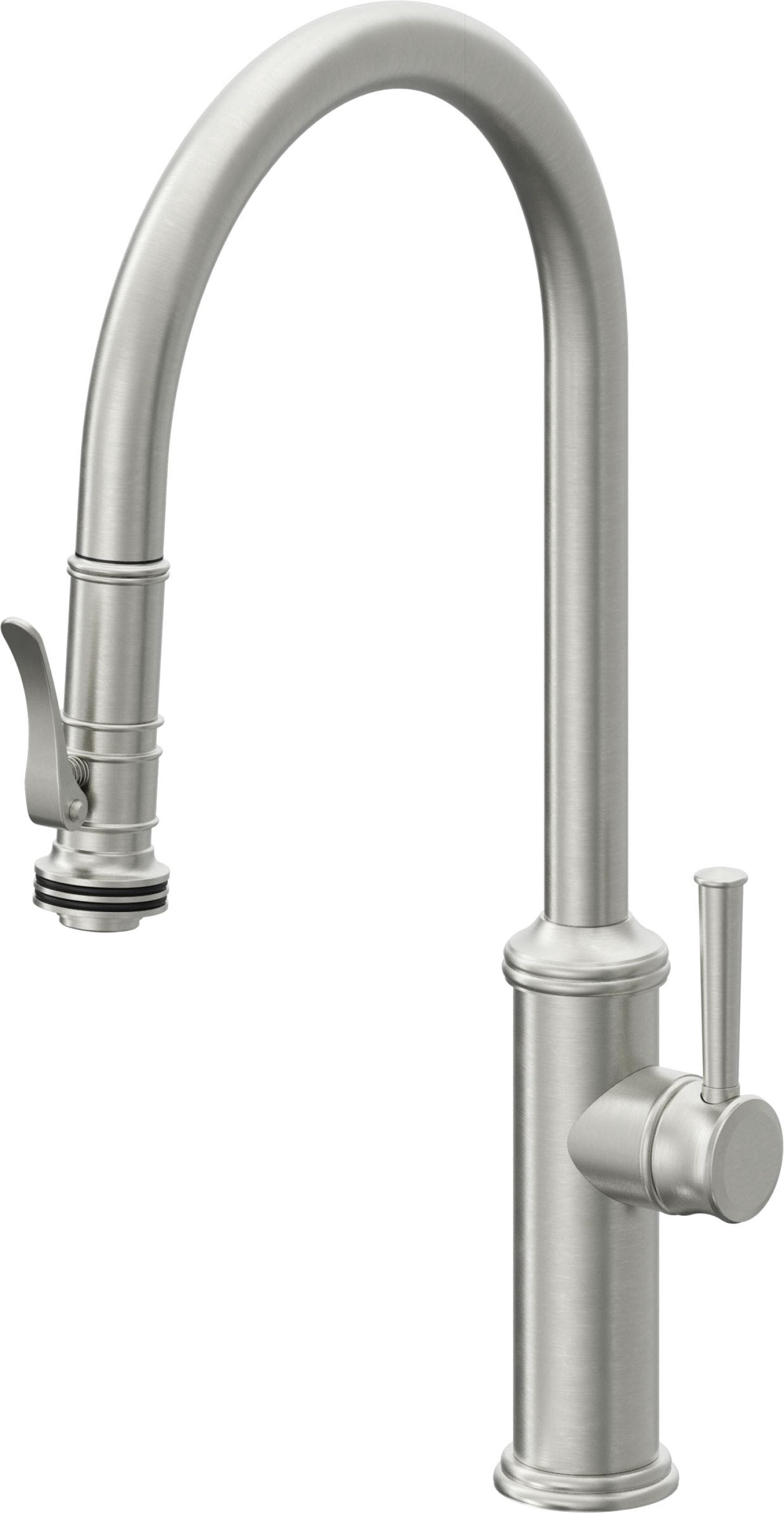 California Faucets Davoli Llave de Cocina Extraíble Tradicional - Surtidor Alto - Cromo Satinado