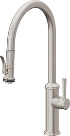 California Faucets Davoli Llave de Cocina Extraíble Tradicional - Surtidor Alto - Acero Inoxidable Ultra