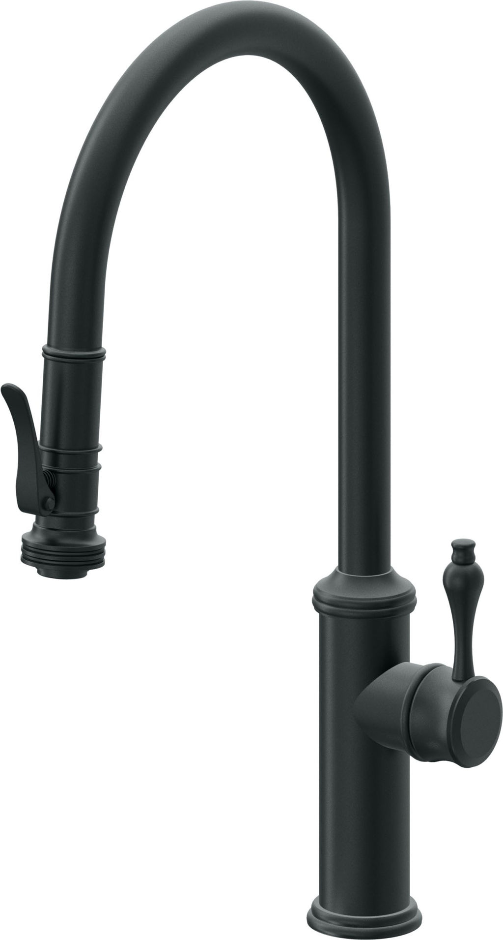 California Faucets Davoli Llave de Cocina Extraíble Tradicional - Surtidor Alto - Carbón