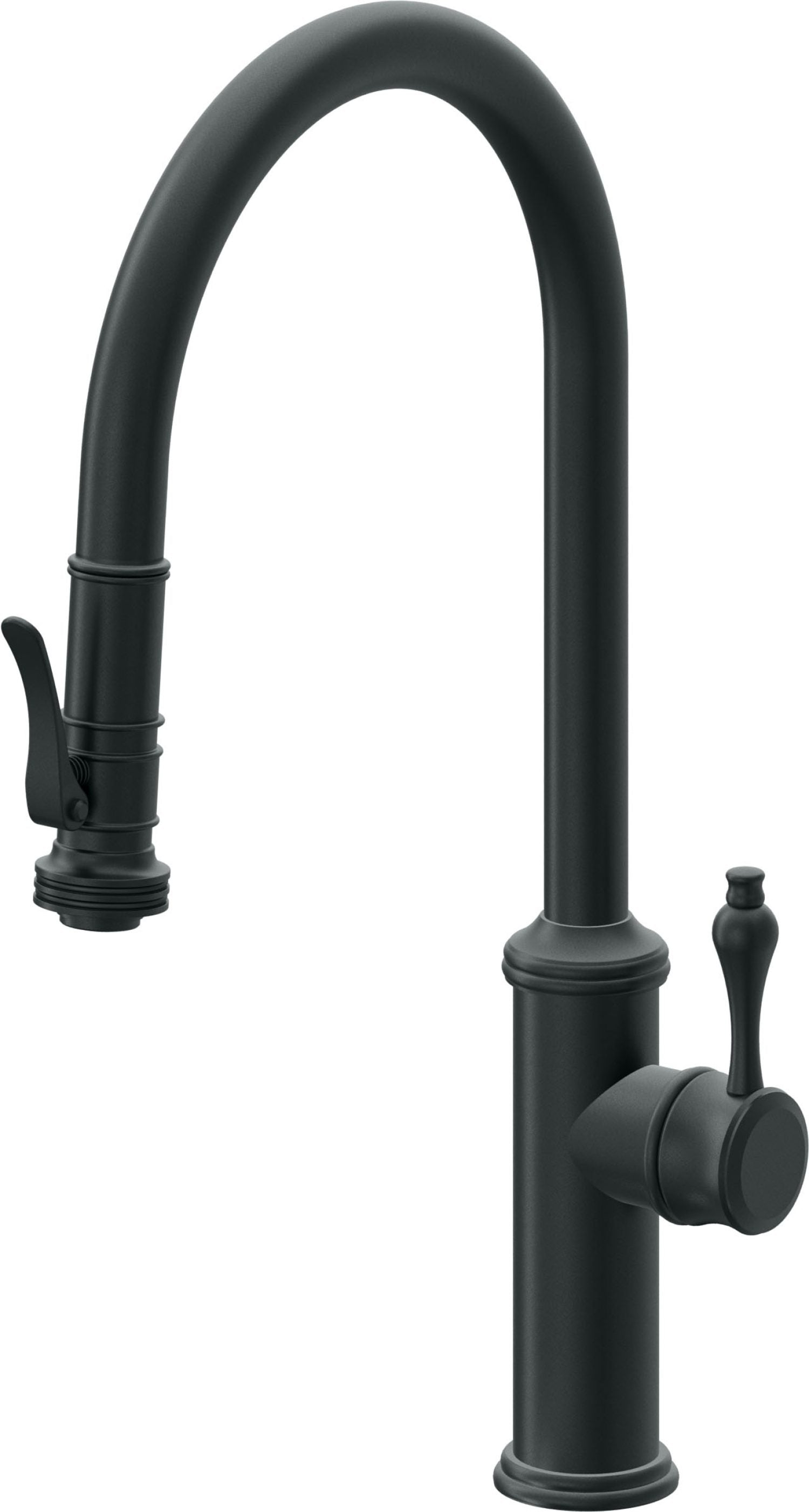 California Faucets Davoli Llave de Cocina Extraíble Tradicional - Surtidor Alto - Carbón