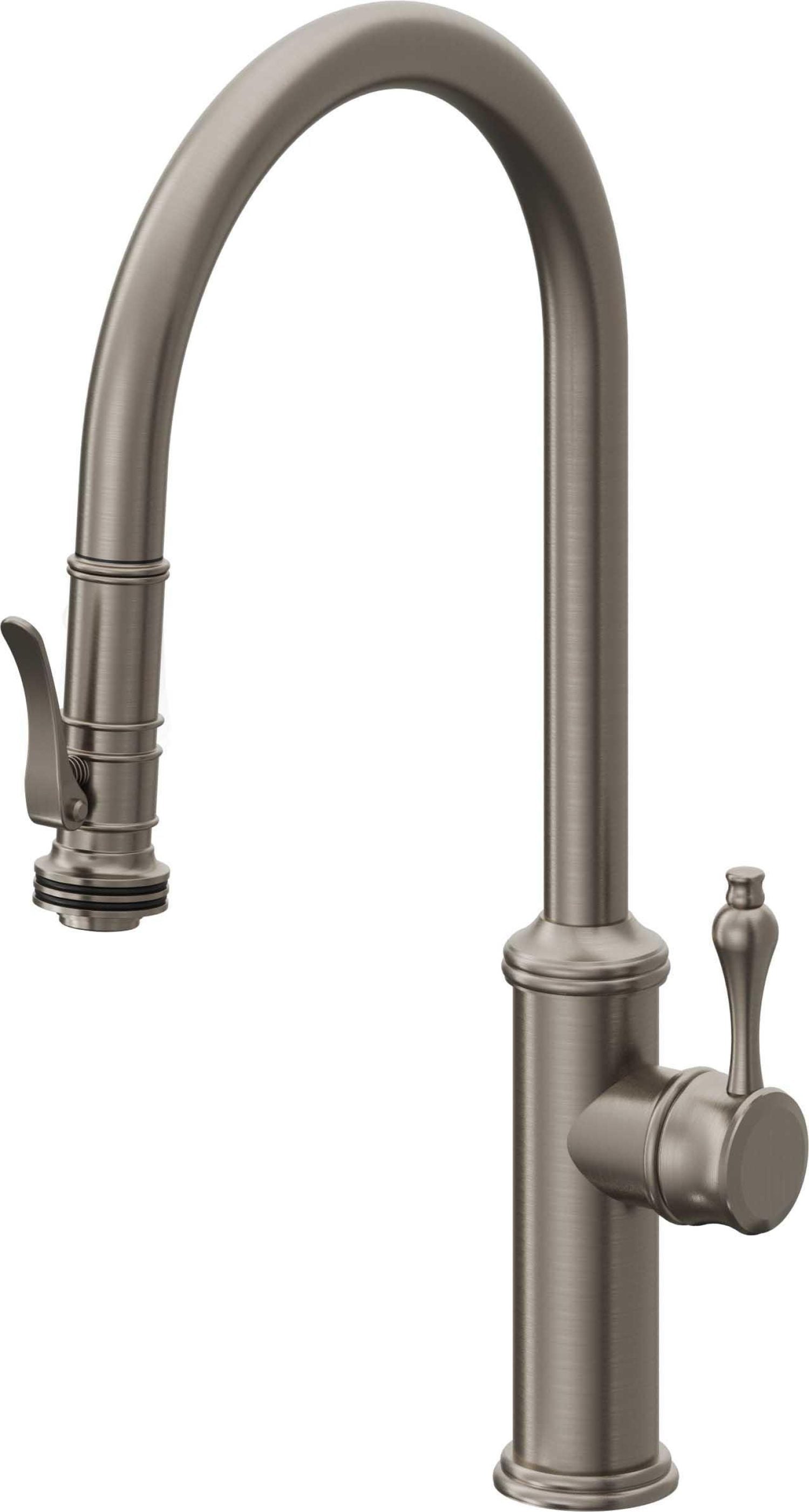 California Faucets Davoli Llave de Cocina Extraíble Tradicional - Surtidor Alto - Grafito