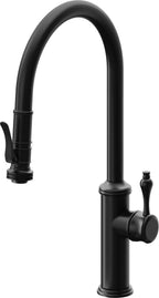 California Faucets Davoli Llave de Cocina Extraíble Tradicional - Surtidor Alto - Negro Mate