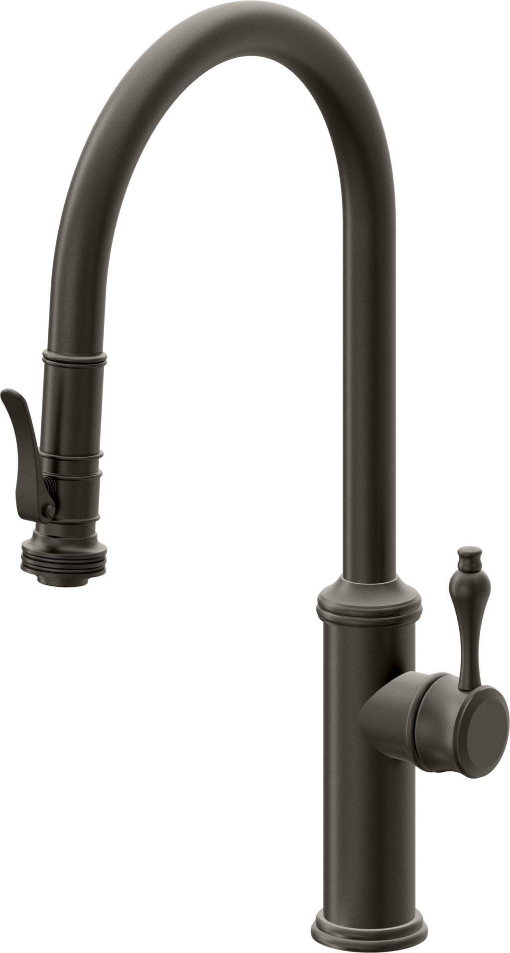 California Faucets Davoli Llave de Cocina Extraíble Tradicional - Surtidor Alto - Bronce Oscuro