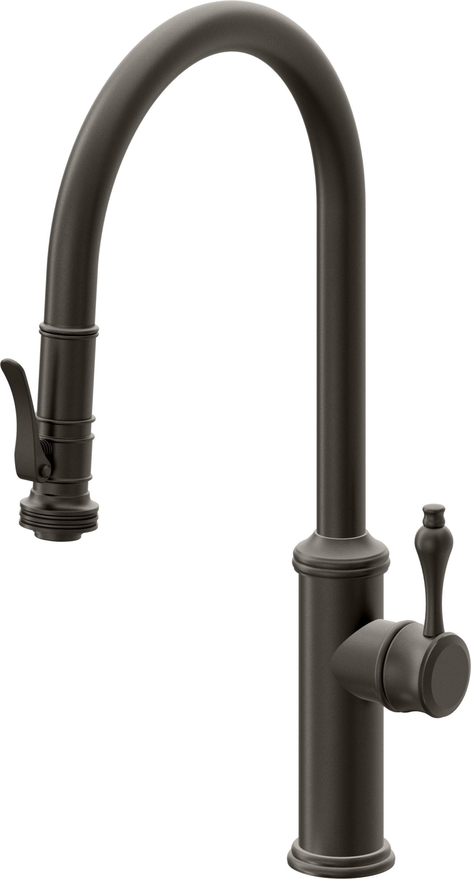 California Faucets Davoli Llave de Cocina Extraíble Tradicional - Surtidor Alto - Bronce Oscuro