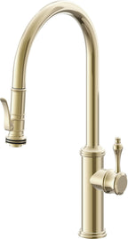 California Faucets Davoli Llave de Cocina Extraíble Tradicional - Surtidor Alto - Latón Pulido