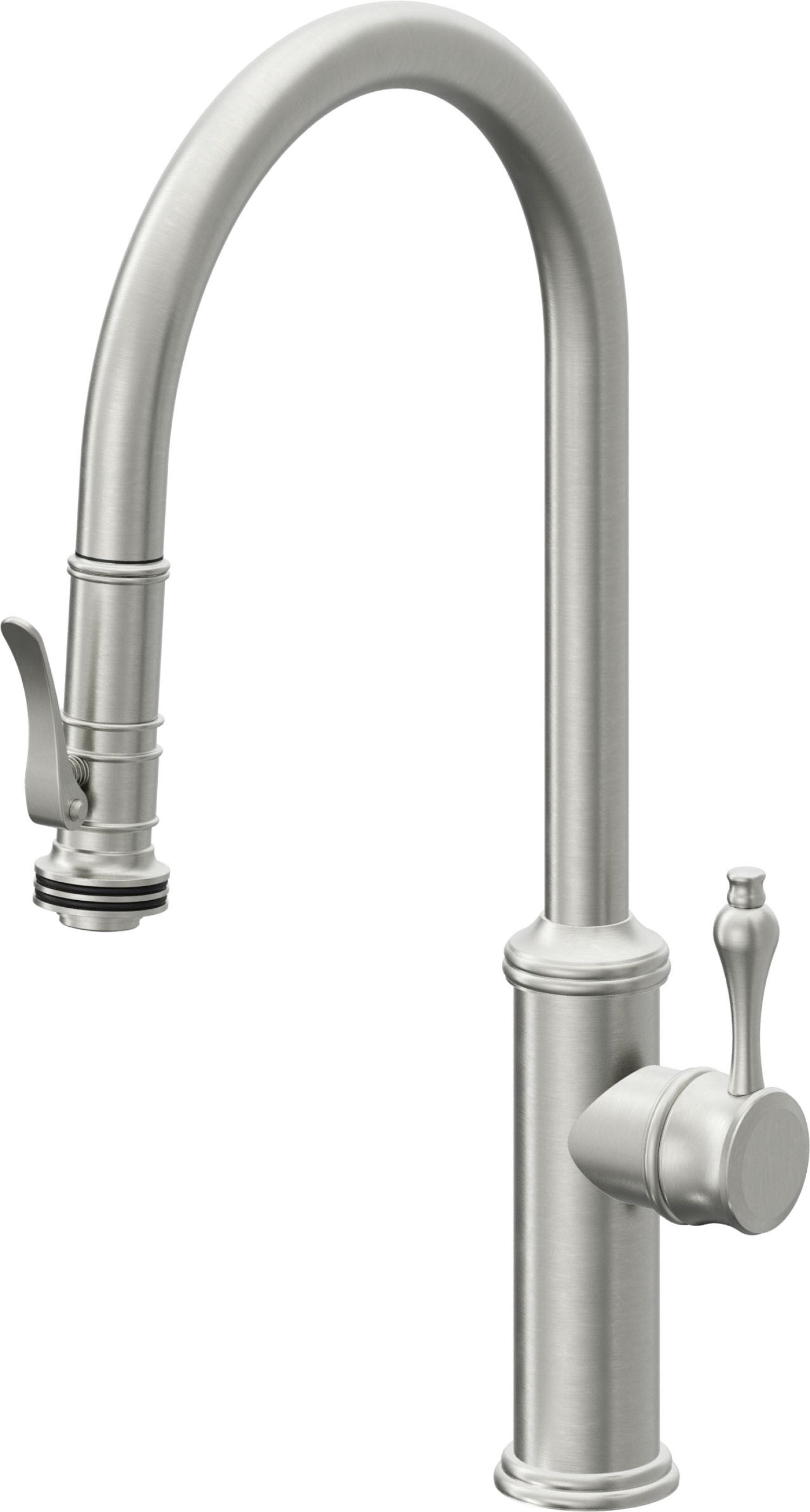 California Faucets Davoli Llave de Cocina Extraíble Tradicional - Surtidor Alto - Cromo Satinado