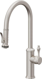 California Faucets Davoli Llave de Cocina Extraíble Tradicional - Surtidor Alto - Acero Inoxidable Ultra
