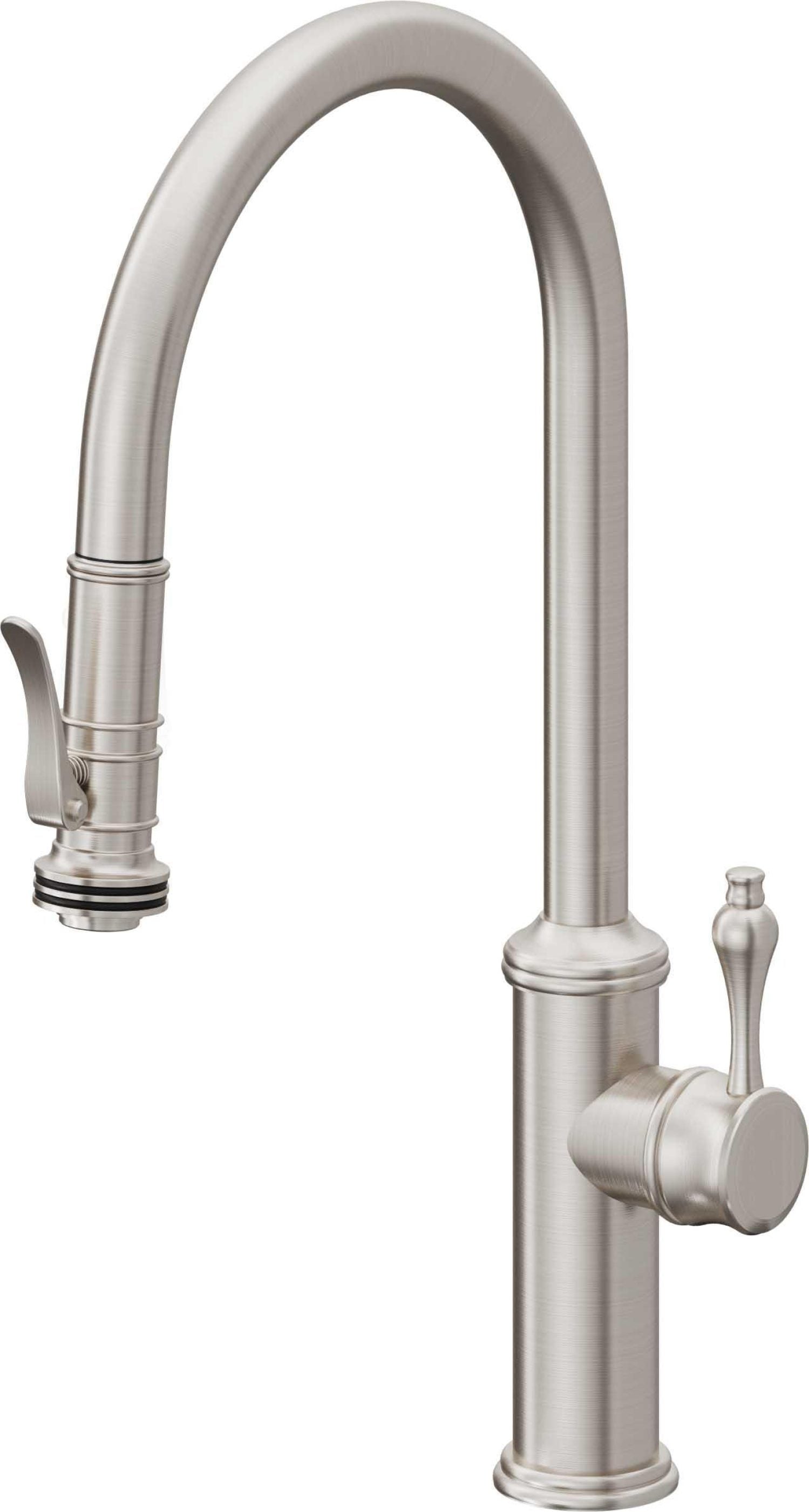 California Faucets Davoli Llave de Cocina Extraíble Tradicional - Surtidor Alto - Acero Inoxidable Ultra