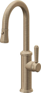 California Faucets Davoli Llave Extraíble Tradicional para Bar/Preparación - Latón Antiguo Mate