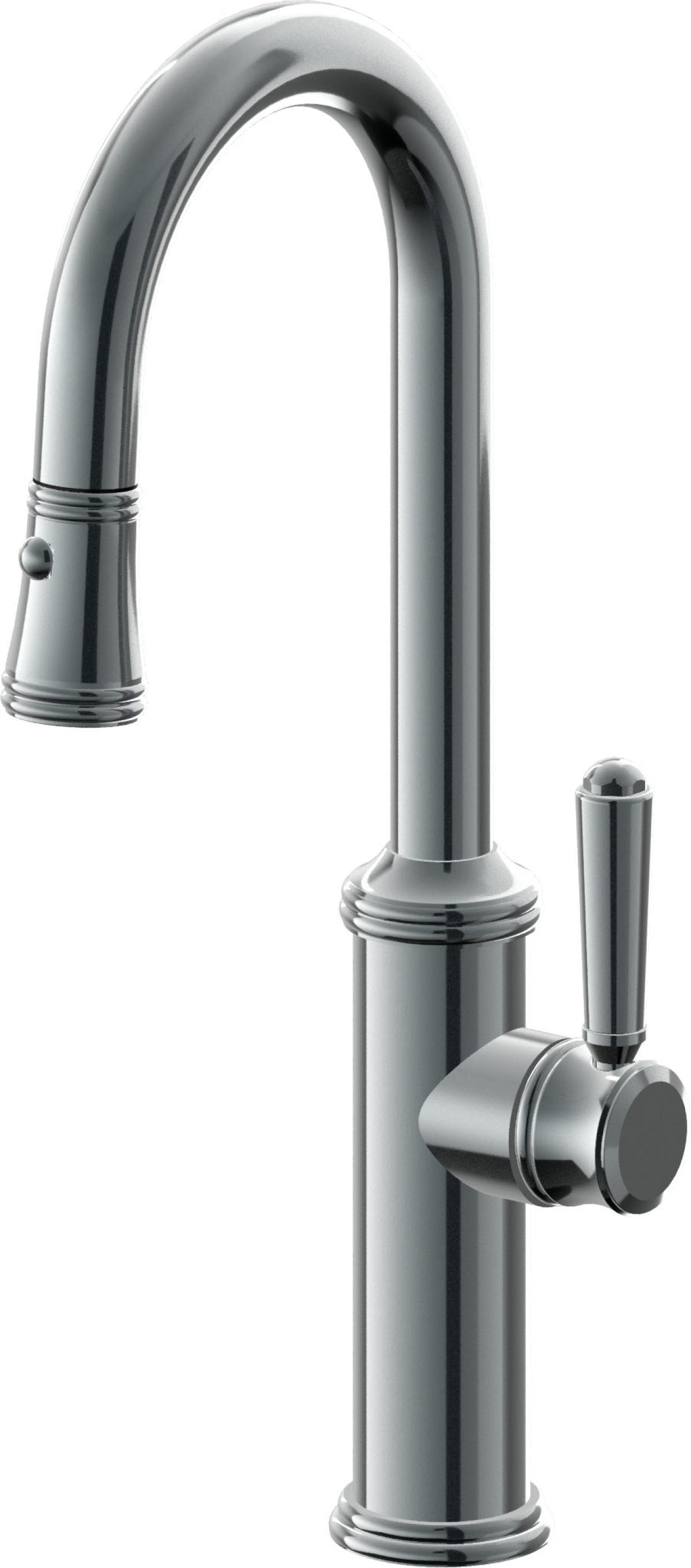 California Faucets Davoli Llave Extraíble Tradicional para Bar/Preparación - Níquel Negro
