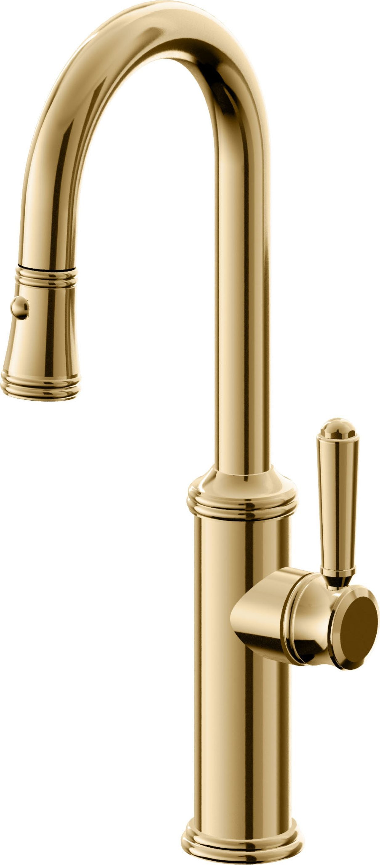 California Faucets Davoli Llave Extraíble Tradicional para Bar/Preparación - Oro Francés