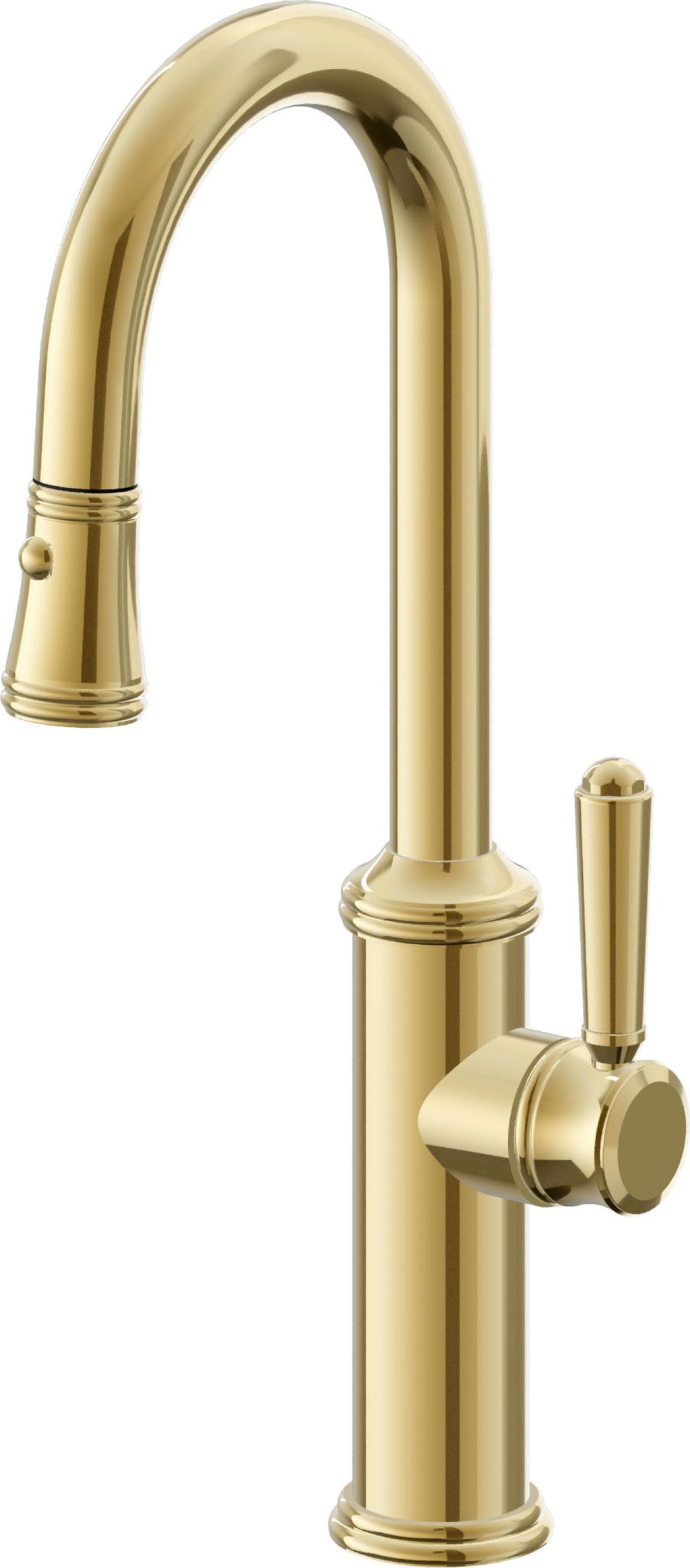 California Faucets Davoli Llave Extraíble Tradicional para Bar/Preparación - Oro Pulido de por Vida