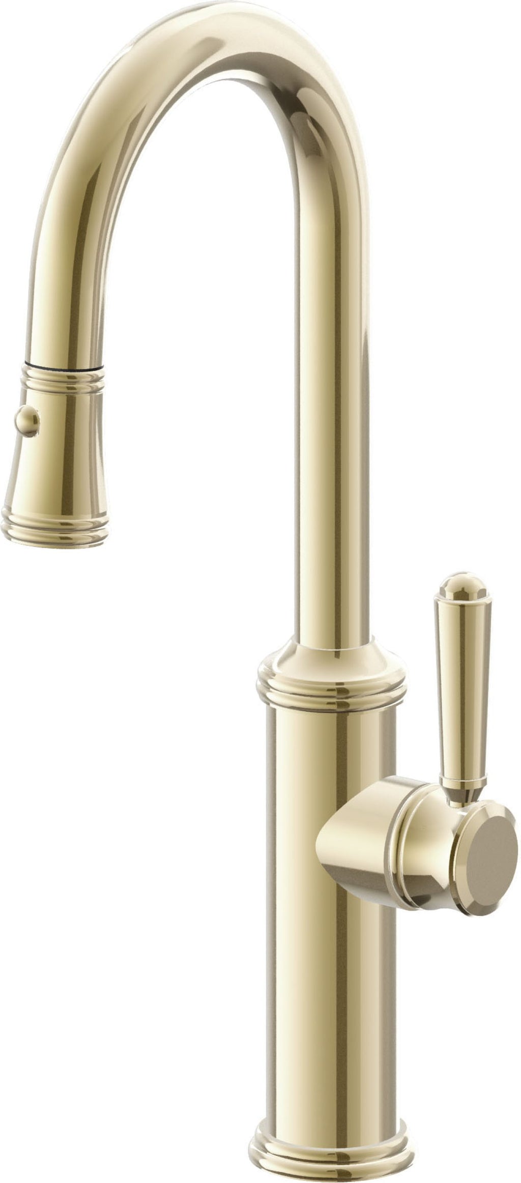 California Faucets Davoli Llave Extraíble Tradicional para Bar/Preparación - Latón Pulido