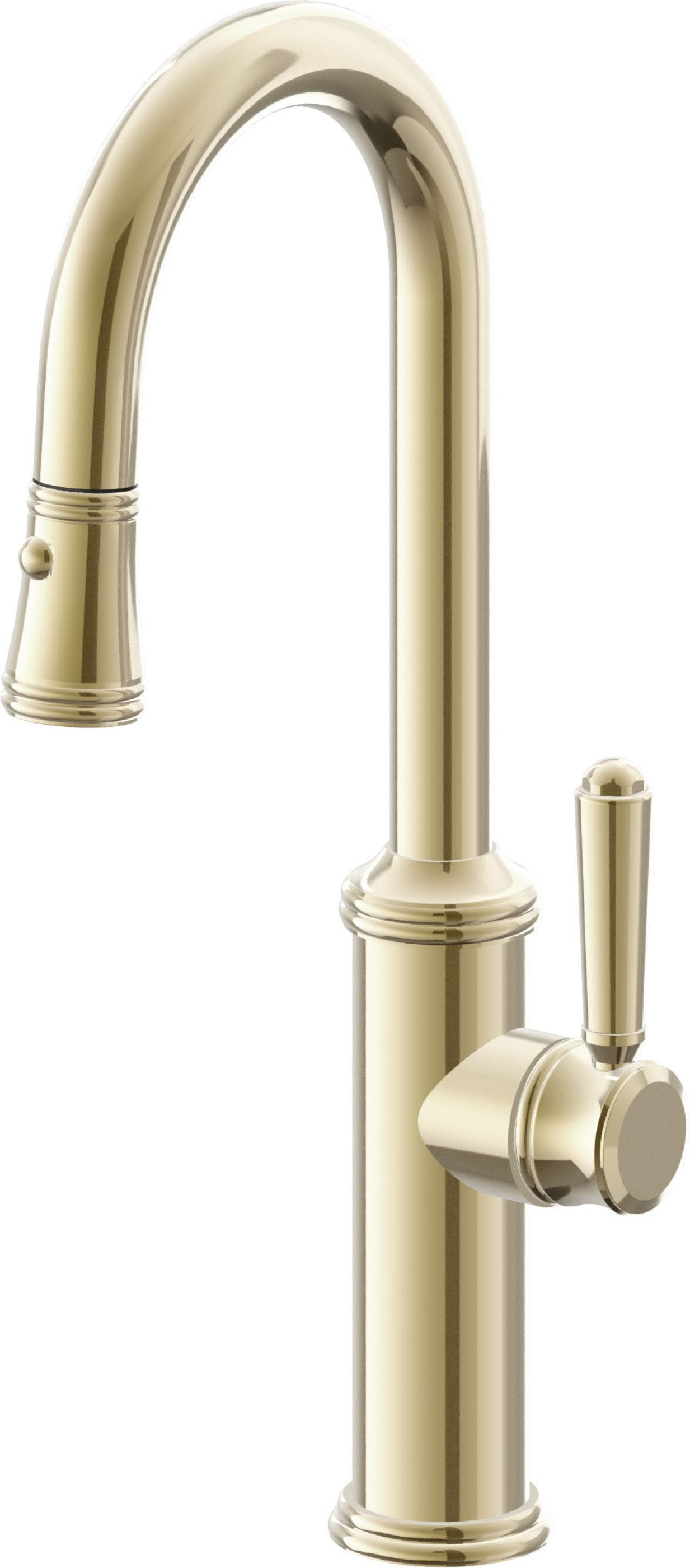 California Faucets Davoli Llave Extraíble Tradicional para Bar/Preparación - Latón Pulido