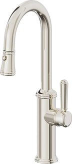 California Faucets Davoli Llave Extraíble Tradicional para Bar/Preparación - Níquel Pulido