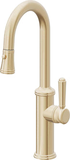 California Faucets Davoli Llave Extraíble Tradicional para Bar/Preparación - Latón Satinado