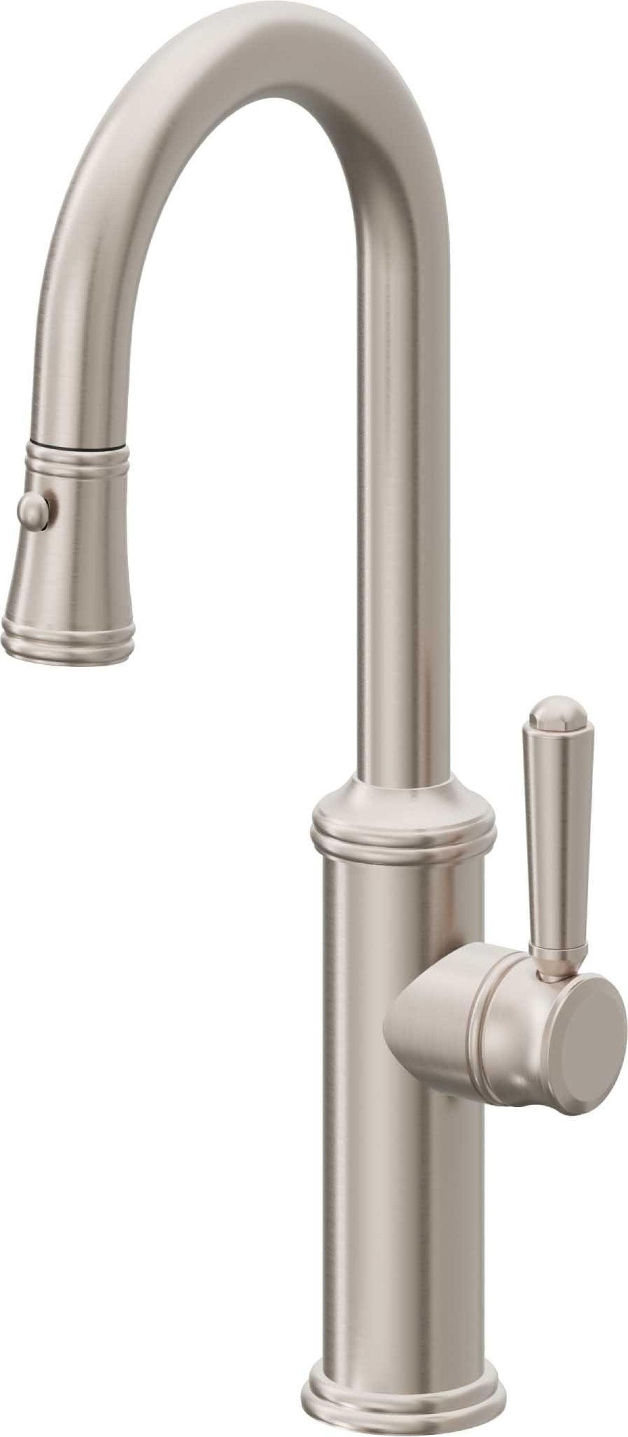 California Faucets Davoli Llave Extraíble Tradicional para Bar/Preparación - Níquel Satinado