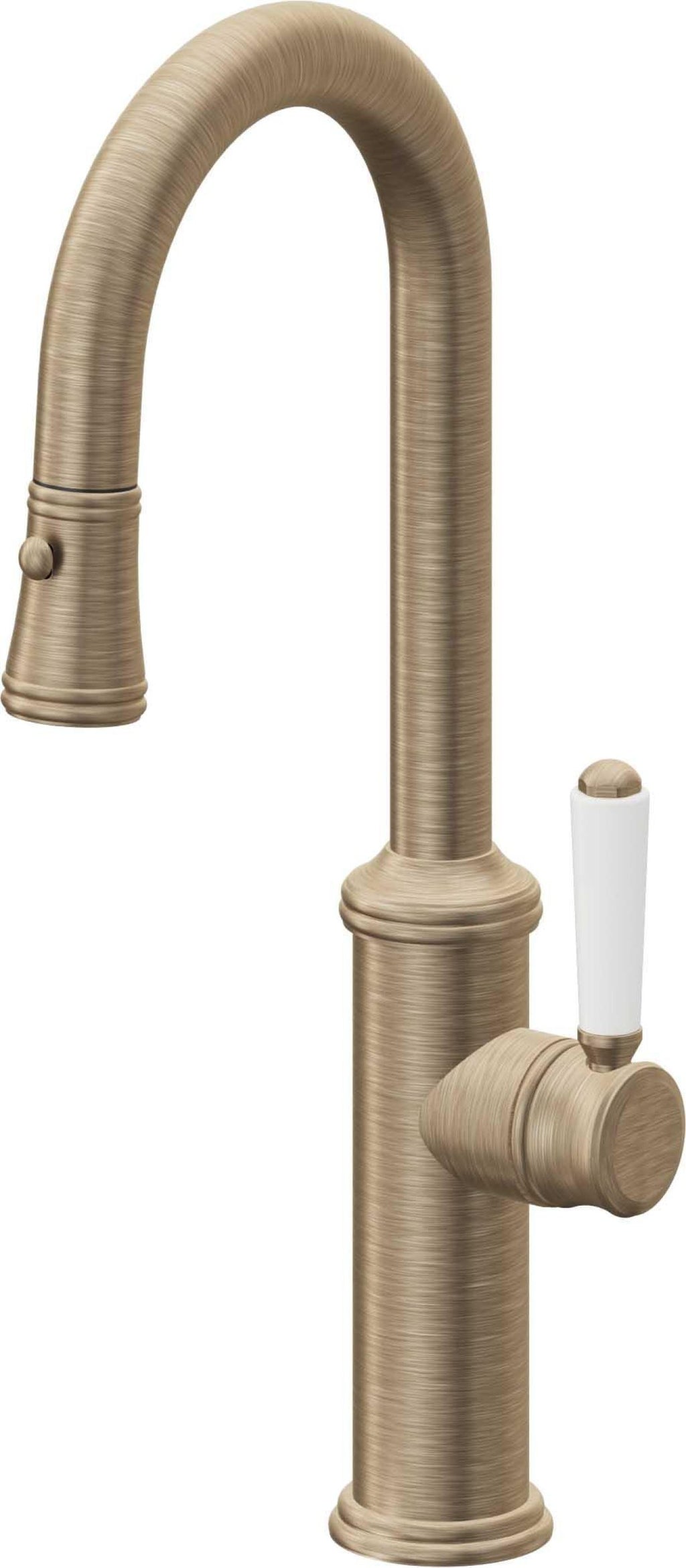 California Faucets Davoli Llave Extraíble Tradicional para Bar/Preparación - Latón Antiguo Mate