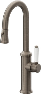California Faucets Davoli Llave Extraíble Tradicional para Bar/Preparación - Níquel Antiguo Mate