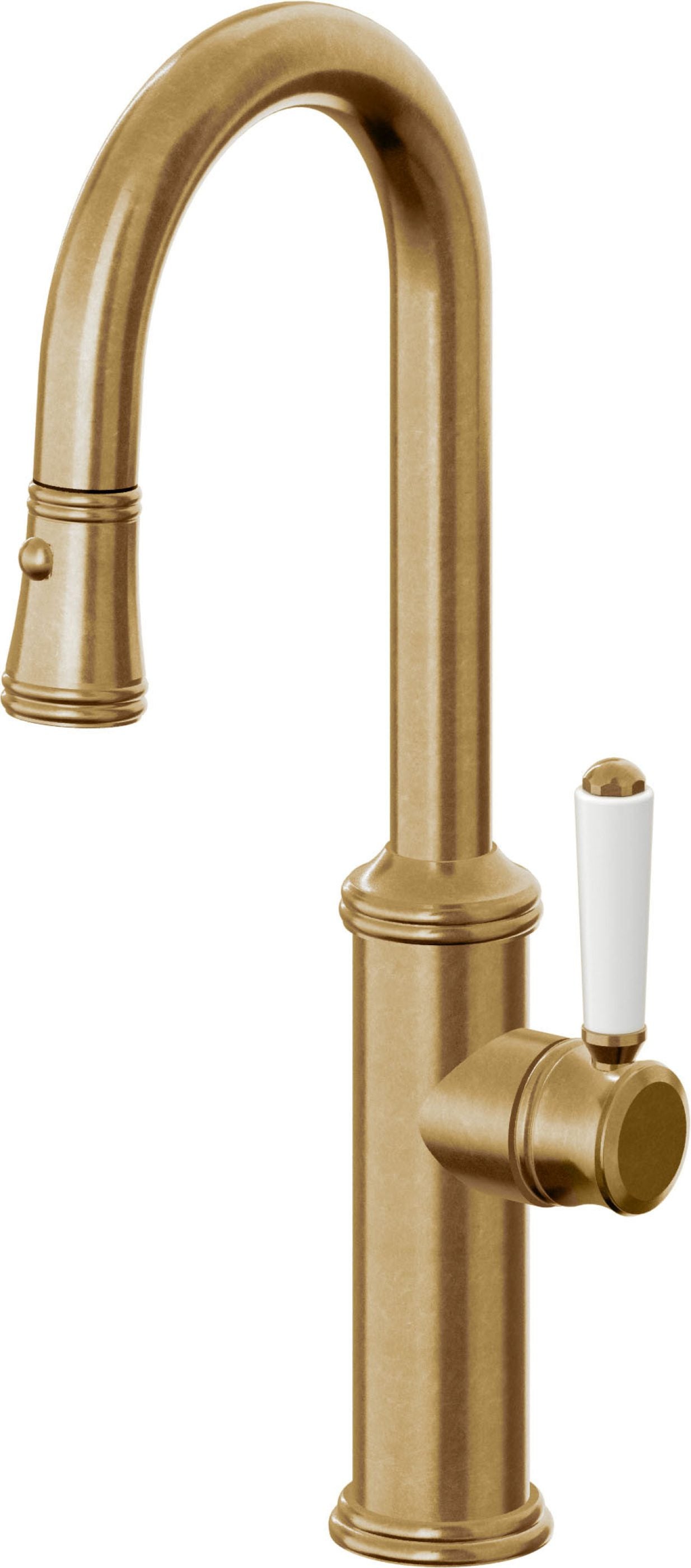 California Faucets Davoli Llave Extraíble Tradicional para Bar/Preparación - Latón Bruñido