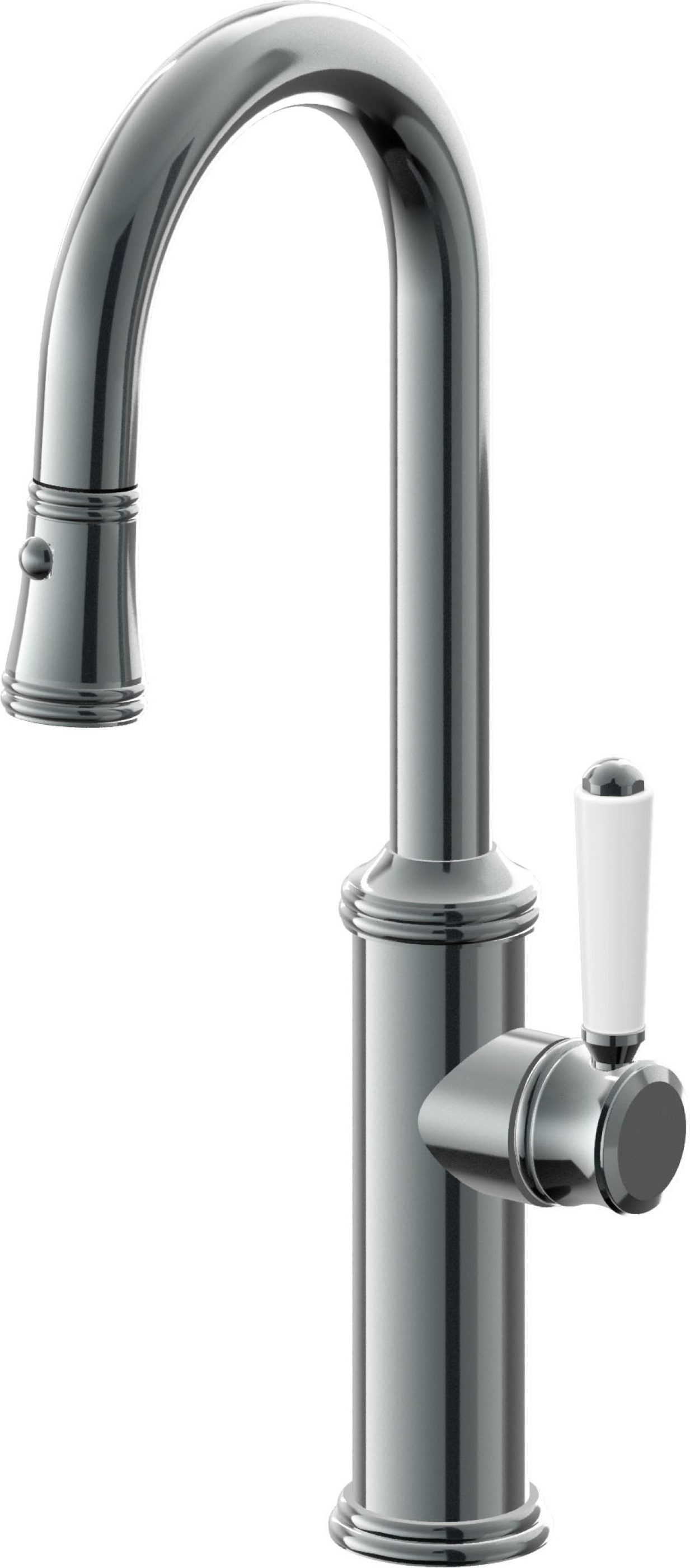 California Faucets Davoli Llave Extraíble Tradicional para Bar/Preparación - Níquel Negro