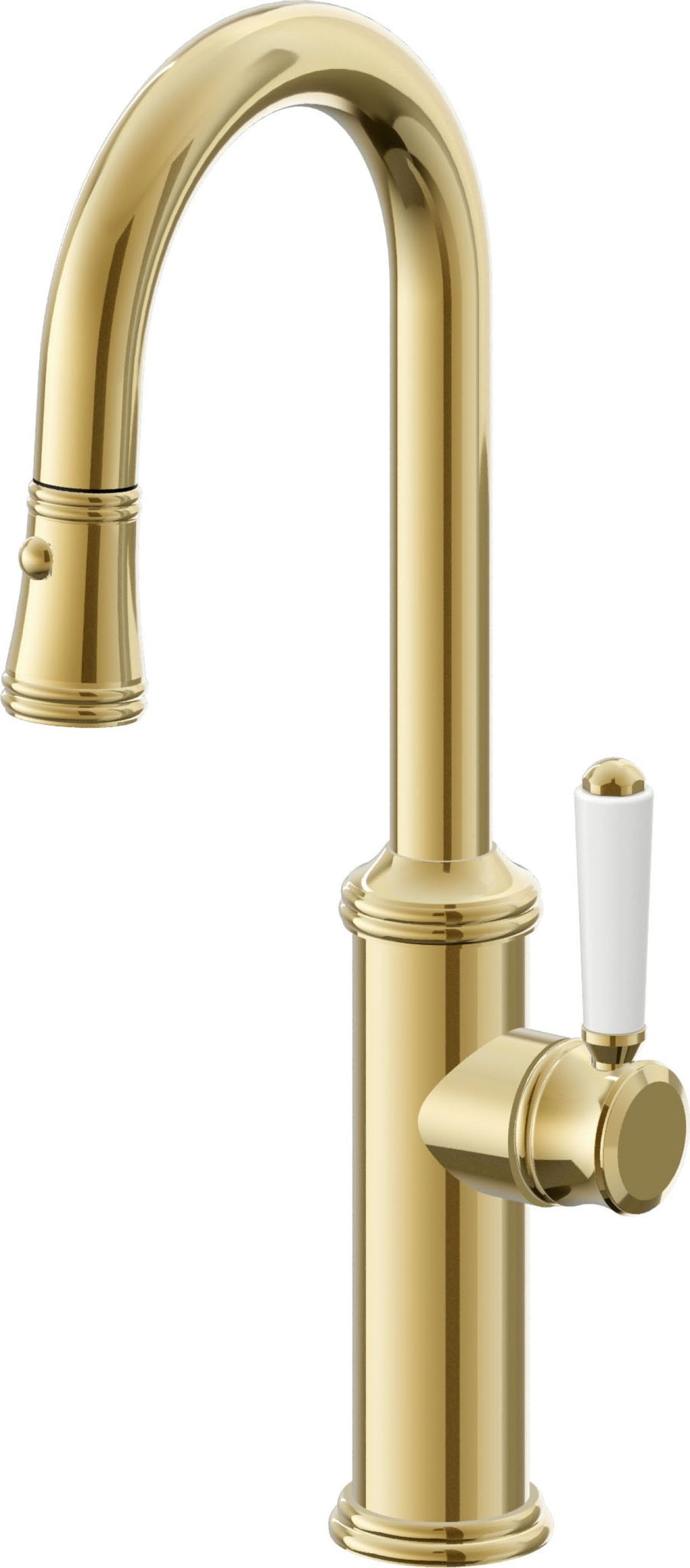 California Faucets Davoli Llave Extraíble Tradicional para Bar/Preparación - Oro Pulido de por Vida