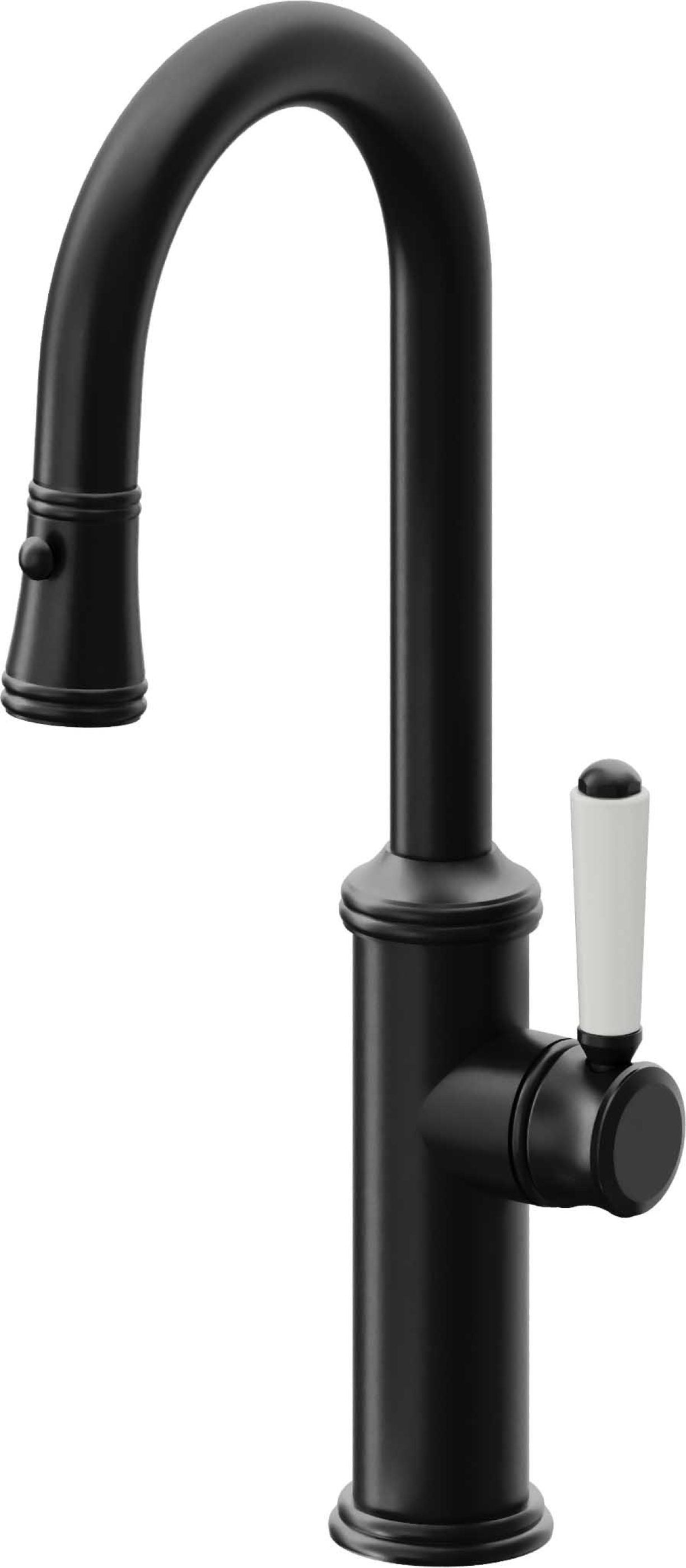 California Faucets Davoli Llave Extraíble Tradicional para Bar/Preparación - Negro Mate