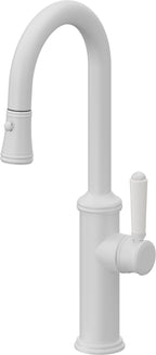 California Faucets Davoli Llave Extraíble Tradicional para Bar/Preparación - Blanco Mate