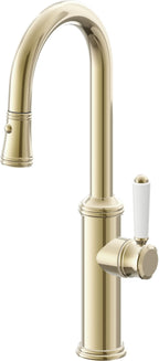 California Faucets Davoli Llave Extraíble Tradicional para Bar/Preparación - Latón Pulido