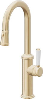 California Faucets Davoli Llave Extraíble Tradicional para Bar/Preparación - Latón Satinado