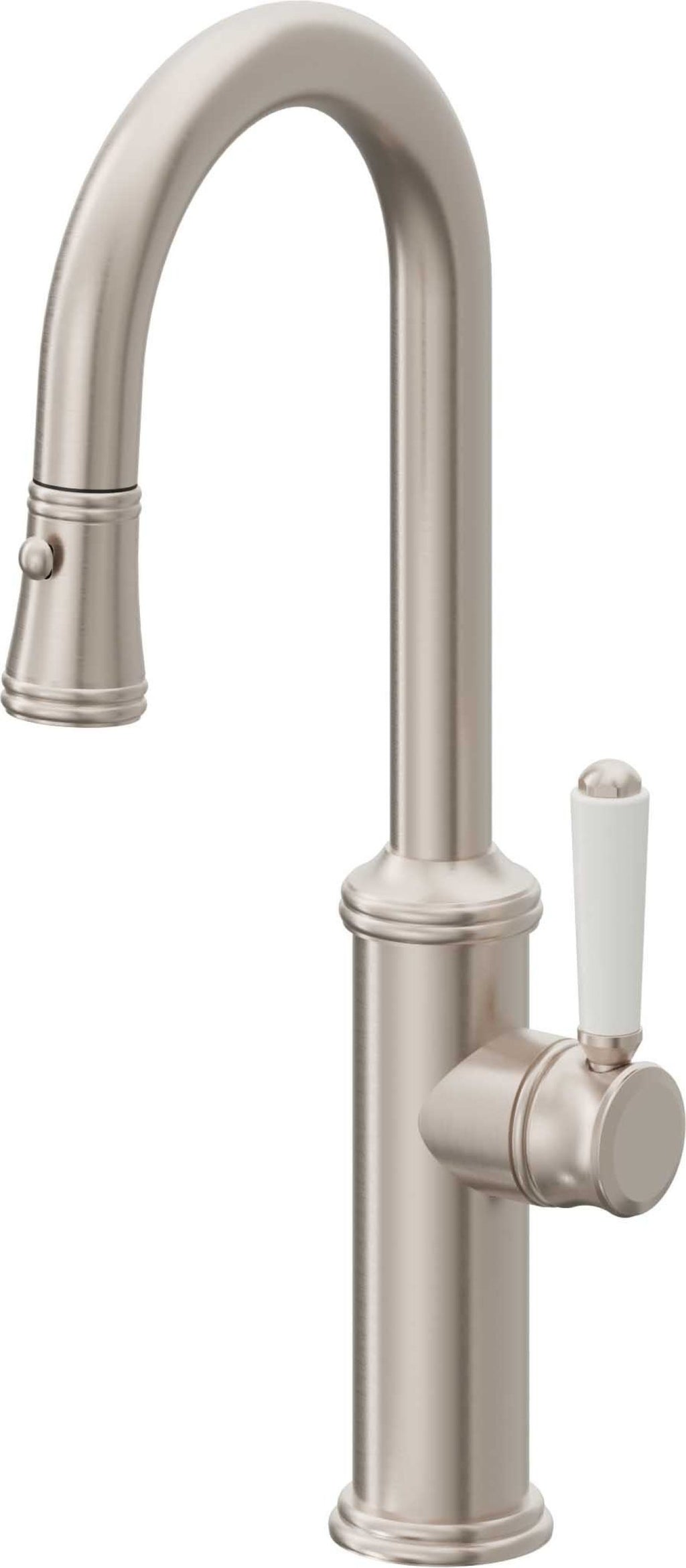 California Faucets Davoli Llave Extraíble Tradicional para Bar/Preparación - Níquel Satinado