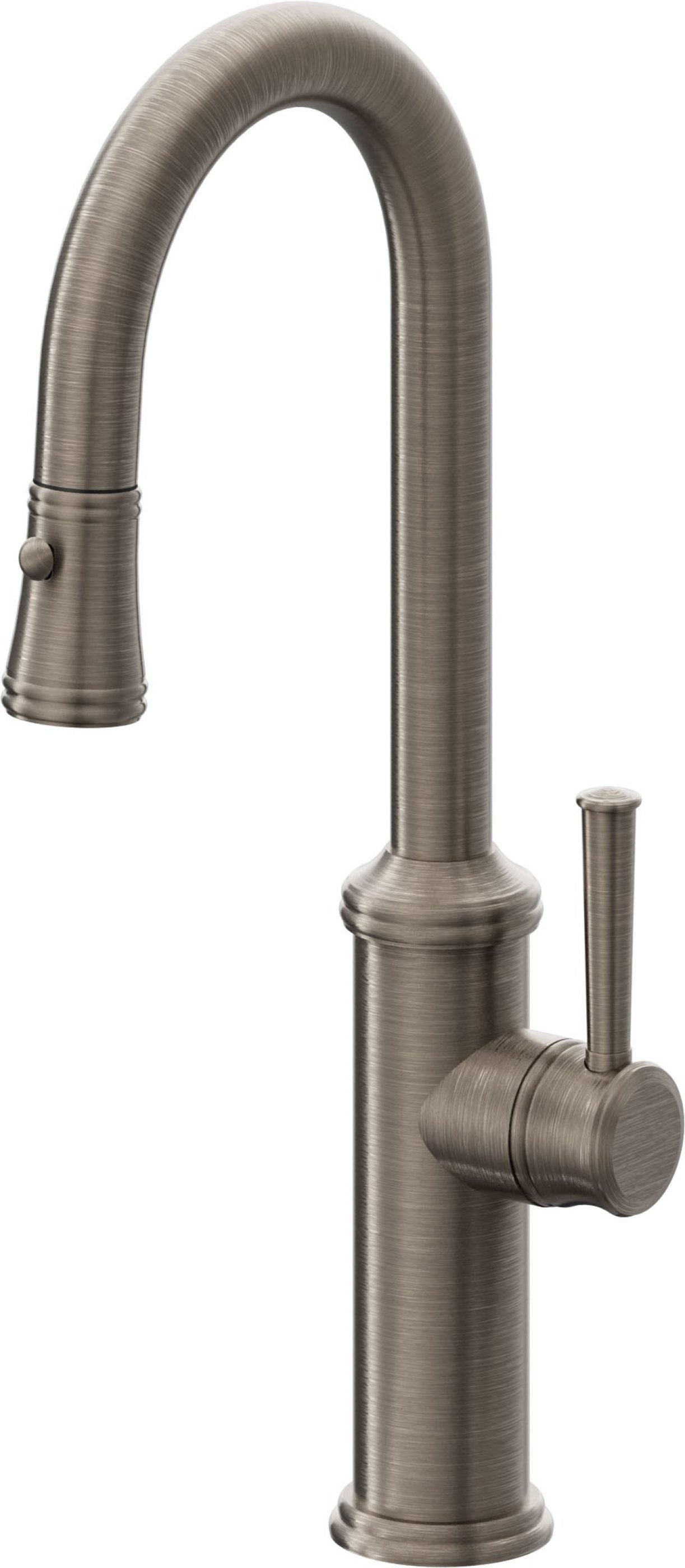 California Faucets Davoli Llave Extraíble Tradicional para Bar/Preparación - Níquel Antiguo Mate