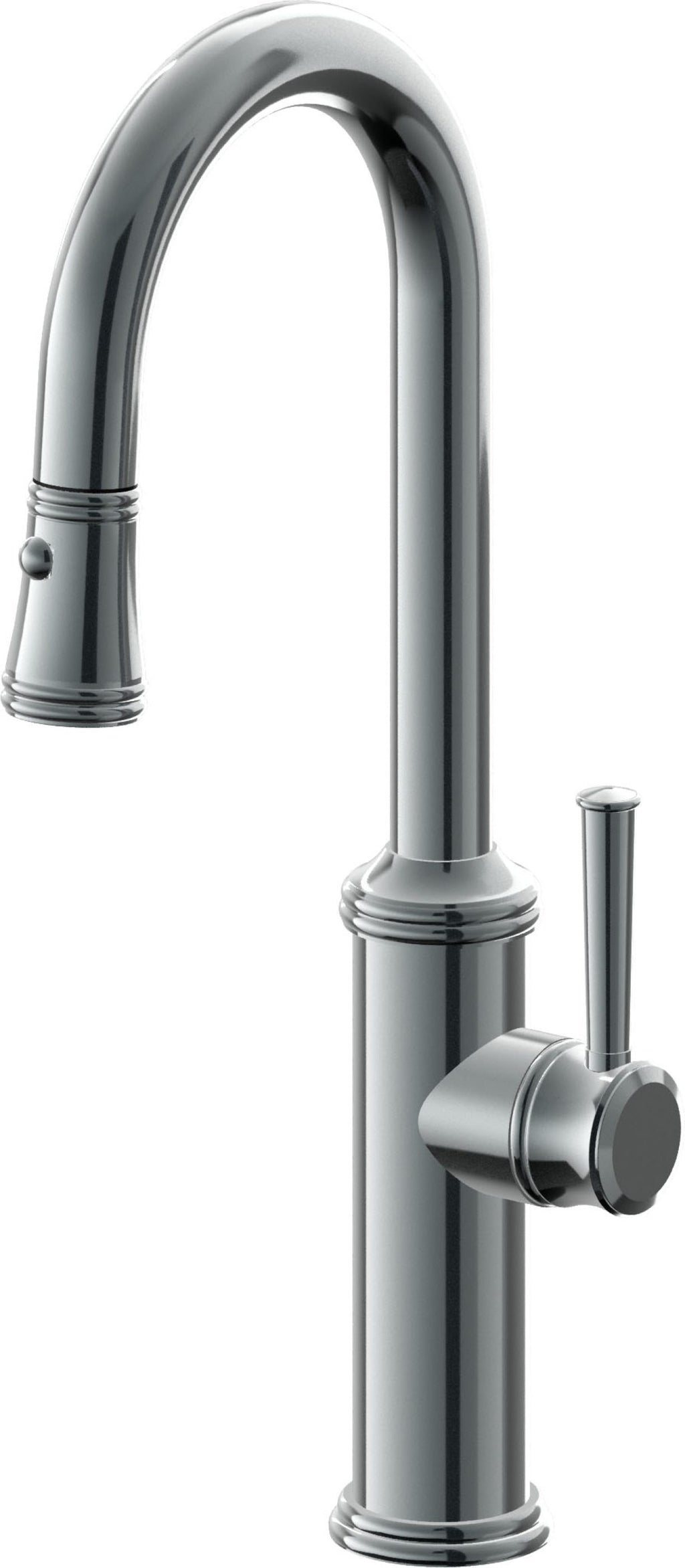 California Faucets Davoli Llave Extraíble Tradicional para Bar/Preparación - Níquel Negro