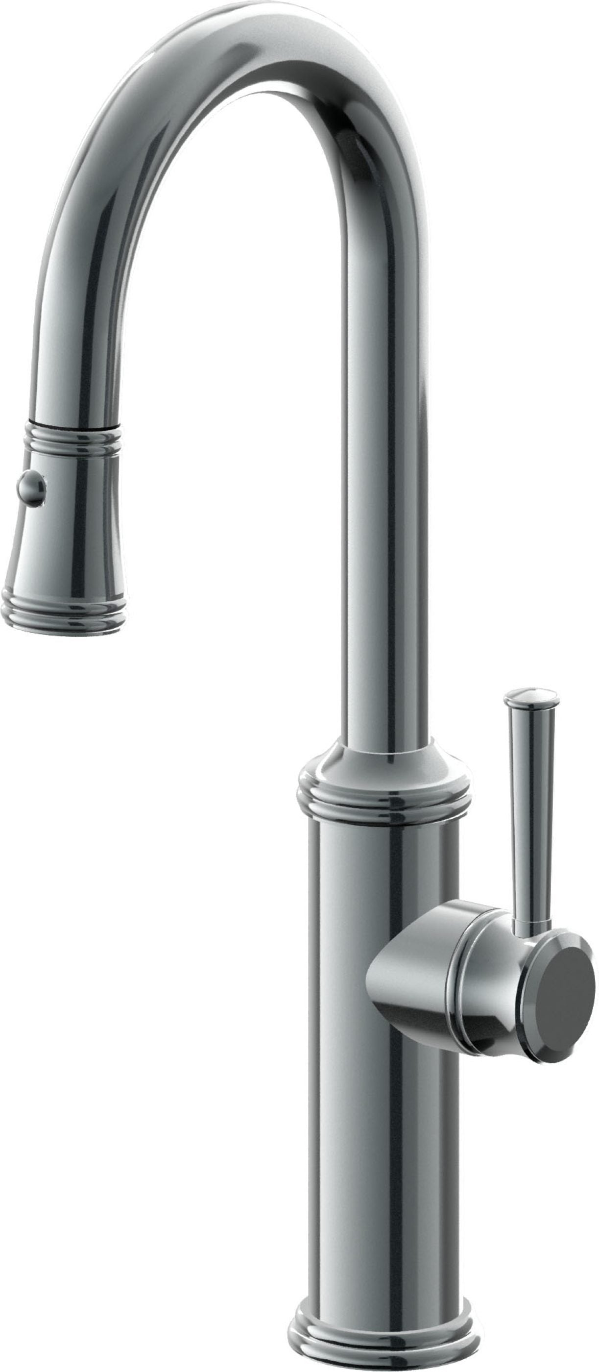 California Faucets Davoli Llave Extraíble Tradicional para Bar/Preparación - Níquel Negro