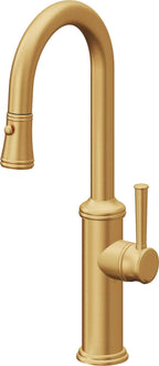 California Faucets Davoli Llave Extraíble Tradicional para Bar/Preparación - Oro Satinado de por Vida